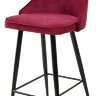 Полубарный стул NEPAL-PB ВИННЫЙ #16, велюр/ черный каркас (H=68cm)
