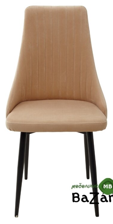 Стул Руссо Premier 04 Бежевый, велюр / черный каркас Стул Руссо Premier 04 Бежевый, велюр / черный каркас