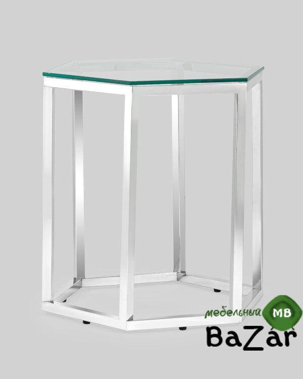 Журнальный стол ГЕКС серебро