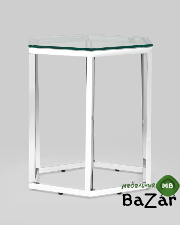 Журнальный стол ГЕКС серебро