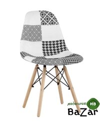 Стул Patchwork в стиле Eames черно-белый