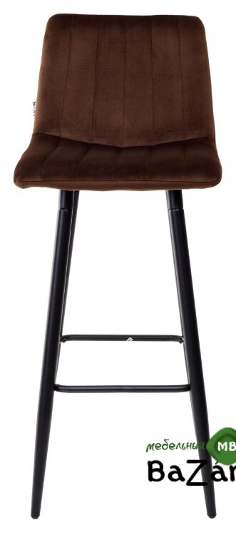 Барный стул DERRY G062-10 шоколадный, велюр