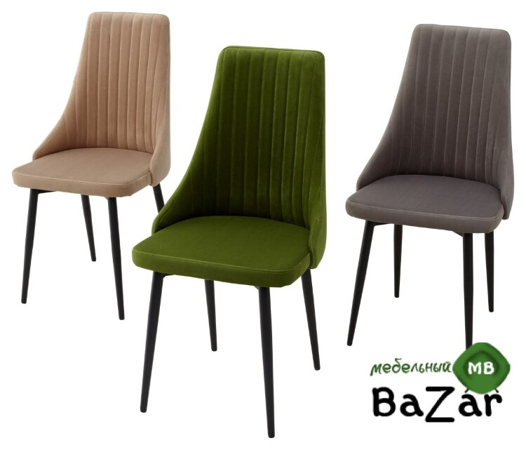 Стул Руссо Premier 08 Светло-коричневый, велюр / черный каркас Стул Руссо Premier 08 Светло-коричневый, велюр / черный каркас