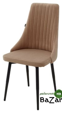 Стул Руссо Premier 08 Светло-коричневый, велюр / черный каркас Стул Руссо Premier 08 Светло-коричневый, велюр / черный каркас