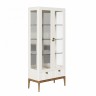 Cервант стекл.c зеркалом (бока стеклянные) BR603W White