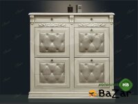 Обувница 4-х ст. с двумя ящиками (зеркало к ней Б5.16-15) Б5.16-19 карамель
