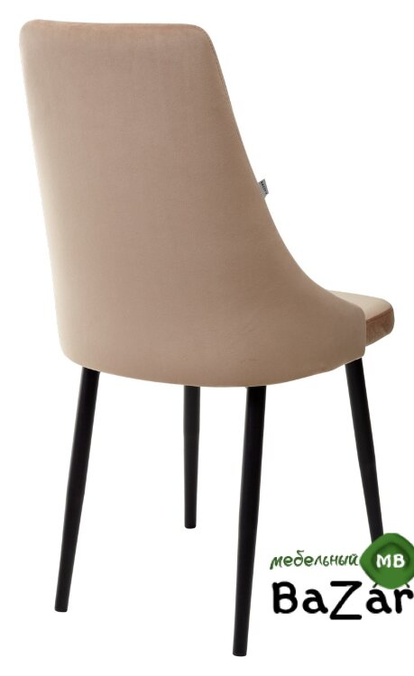 Стул Руссо Бежевый Catalana #C3, велюр / черный каркас Стул Руссо Бежевый Catalana #C3, велюр / черный каркас