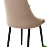 Стул Руссо Бежевый Catalana #C3, велюр / черный каркас Стул Руссо Бежевый Catalana #C3, велюр / черный каркас