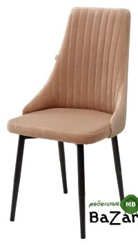 Стул Руссо Бежевый Catalana #C3, велюр / черный каркас Стул Руссо Бежевый Catalana #C3, велюр / черный каркас