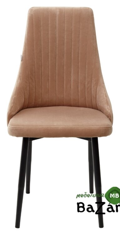 Стул Руссо Бежевый Catalana #C3, велюр / черный каркас Стул Руссо Бежевый Catalana #C3, велюр / черный каркас