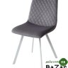 Стул DAIQUIRI BLUVEL-14 GREY / белый каркас, велюр
