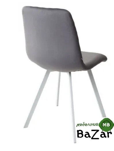 Стул DAIQUIRI BLUVEL-14 GREY / белый каркас, велюр