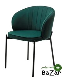 Стул ДЕНИ, цвет Velutto 33 Изумрудный, велюр / черный каркас Стул ДЕНИ, цвет Velutto 33 Изумрудный, велюр / черный каркас
