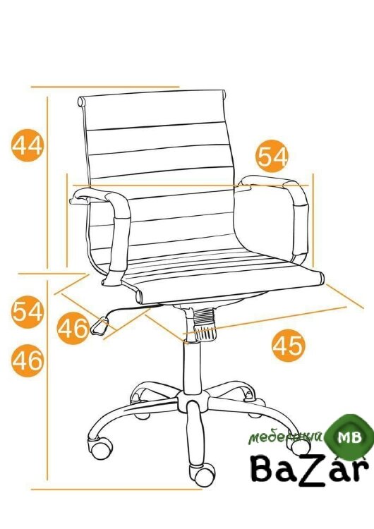 Кресло URBAN-LOW кож/зам черный