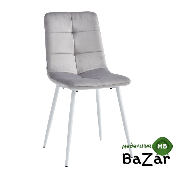 Стул DС208 серебро велюр