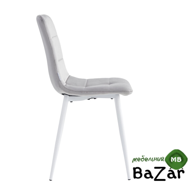 Стул DС208 серебро велюр