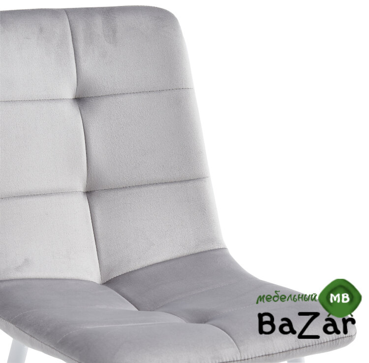 Стул DС208 серебро велюр