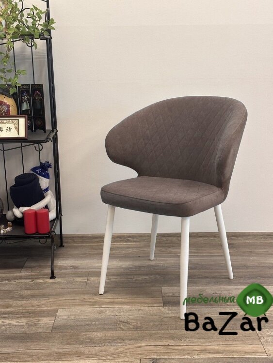 Стул ХИЛТОН, цвет B5 Капучино, велюр / черный каркас Стул ХИЛТОН, цвет B5 Капучино, велюр / черный каркас