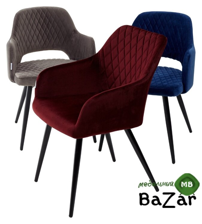 Стул FANTINE графит, велюр G108-11 Стул FANTINE графит, велюр G108-11