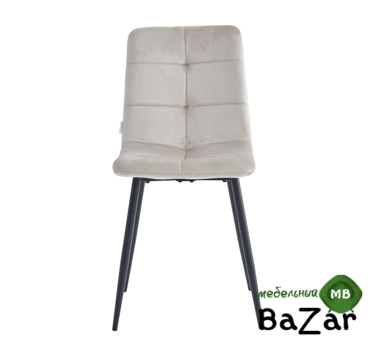Стул DС208 серо-бежевый велюр