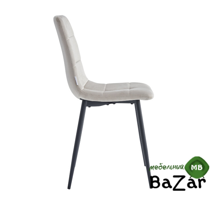 Стул DС208 серо-бежевый велюр