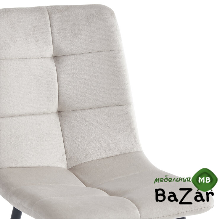 Стул DС208 серо-бежевый велюр