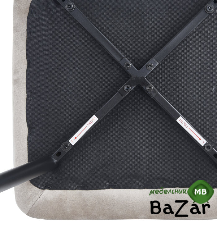 Стул DС208 серо-бежевый велюр