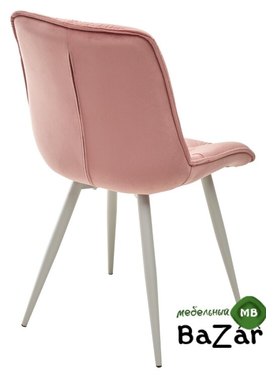 Стул MONACO UF910-08 PINK, велюр/капучино каркас