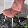 Стул MONACO UF910-08 PINK, велюр/капучино каркас