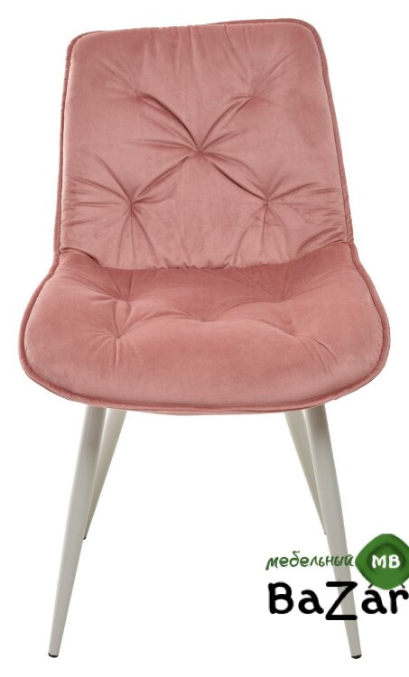 Стул MONACO UF910-08 PINK, велюр/капучино каркас