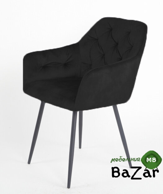 Стул PERU BLUVEL-19 BLACK, велюр
