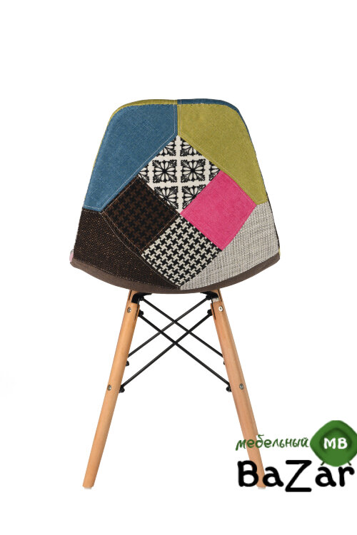 Стул Patchwork в стиле Eames розовый ткань