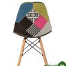 Стул Patchwork в стиле Eames розовый ткань