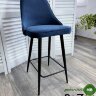 Полубарный стул NEPAL-PB СИНИЙ #29, велюр/ черный каркас (H=68cm)