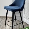 Полубарный стул NEPAL-PB СИНИЙ #29, велюр/ черный каркас (H=68cm)