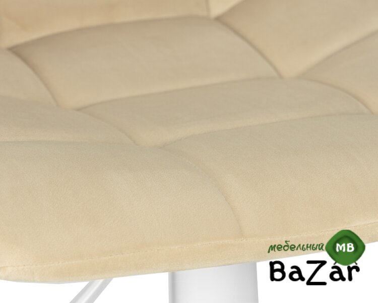 Стул барный TAILOR WHITE (бежевый велюр (MJ9-10))
