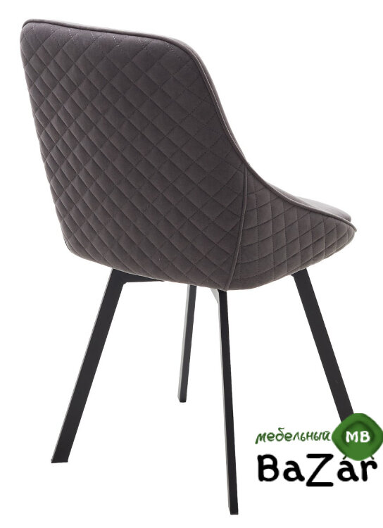 Стул CASA, 360 град. поворот. B28 Темно-серый, велюр / черный каркас Стул CASA, 360 град. поворот. B28 Темно-серый, велюр / черный каркас