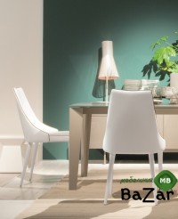 Стул CLARA 40.11 (TR505 white with sand cordonet, экокожа)