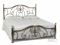 Кровать 9701 L - 160*200 см (цвет - Antique brass - Античная медь)