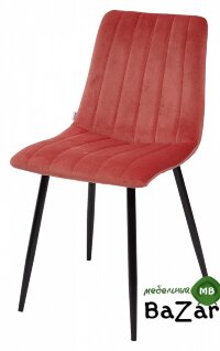 Стул DUBLIN G108-17 живой коралл/ черный каркас, велюр Стул DUBLIN G108-17 живой коралл/ черный каркас, велюр