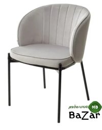 Стул DIANA BLUVEL-03 LIGHT GREY, велюр/ черный каркас Стул DIANA BLUVEL-03 LIGHT GREY, велюр/ черный каркас