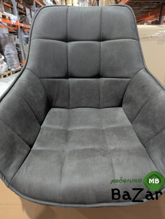 Кресло поворотное DC837 темно серый/искусственная замша