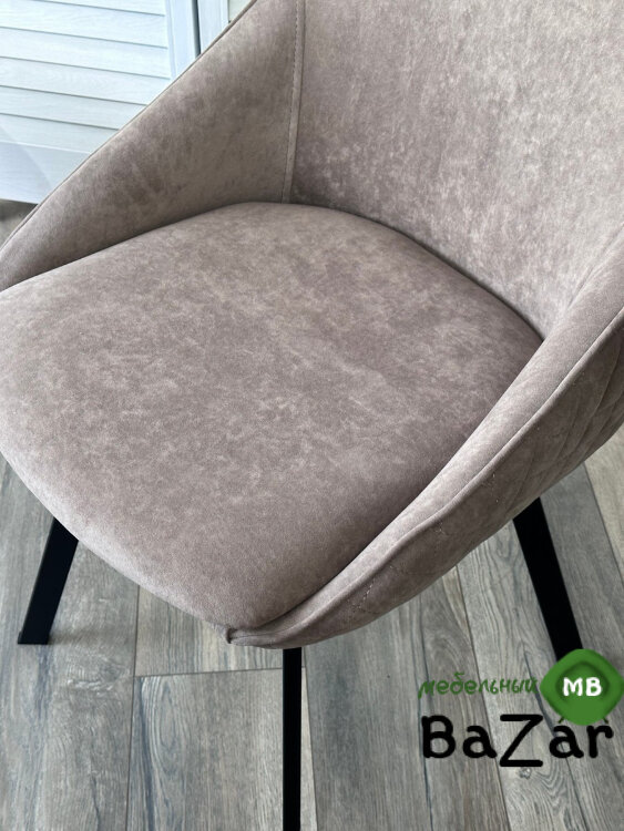 Стул CASA, 360 град. поворот. B5 Капучино, велюр / черный каркас Стул CASA, 360 град. поворот. B5 Капучино, велюр / черный каркас