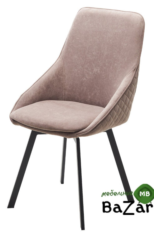 Стул CASA, 360 град. поворот. B5 Капучино, велюр / черный каркас Стул CASA, 360 град. поворот. B5 Капучино, велюр / черный каркас