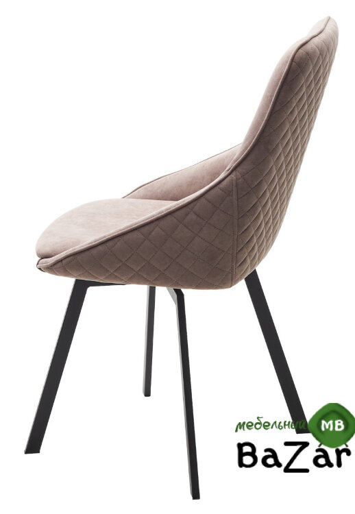 Стул CASA, 360 град. поворот. B5 Капучино, велюр / черный каркас Стул CASA, 360 град. поворот. B5 Капучино, велюр / черный каркас