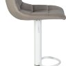 Стул барный TAILOR WHITE (серый велюр (MJ9-75))