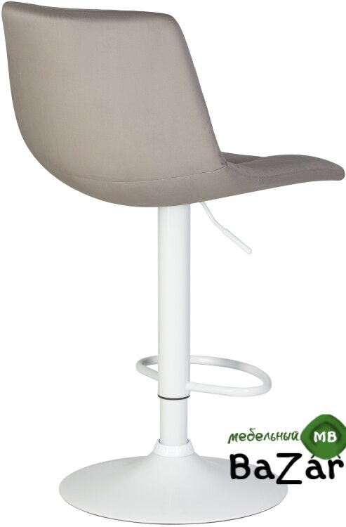Стул барный TAILOR WHITE (серый велюр (MJ9-75))