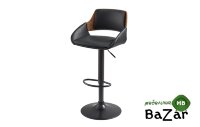Стул барный JY3143X-L черный/орех/черный