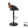 Стул барный JY3143X-L черный/орех/черный
