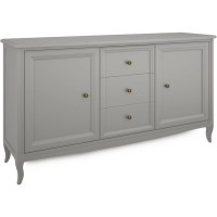 Комод широкий 3 ящика и 2 распашных фасада М403G серый